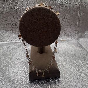 Sterling Silver 925 Beaded Dangle Necklace